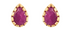 Antonia Red Sillimanite Stud Earrings