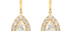 Ayesha 18k Gold Rose Cut Diamond Earrings 