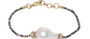 Baroque Pearl & Diamond Slice Bead Bracelet