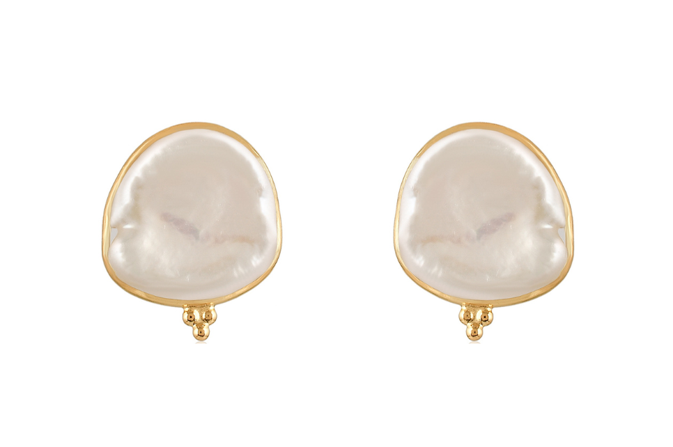 Baroque Pearl Stud Earrings