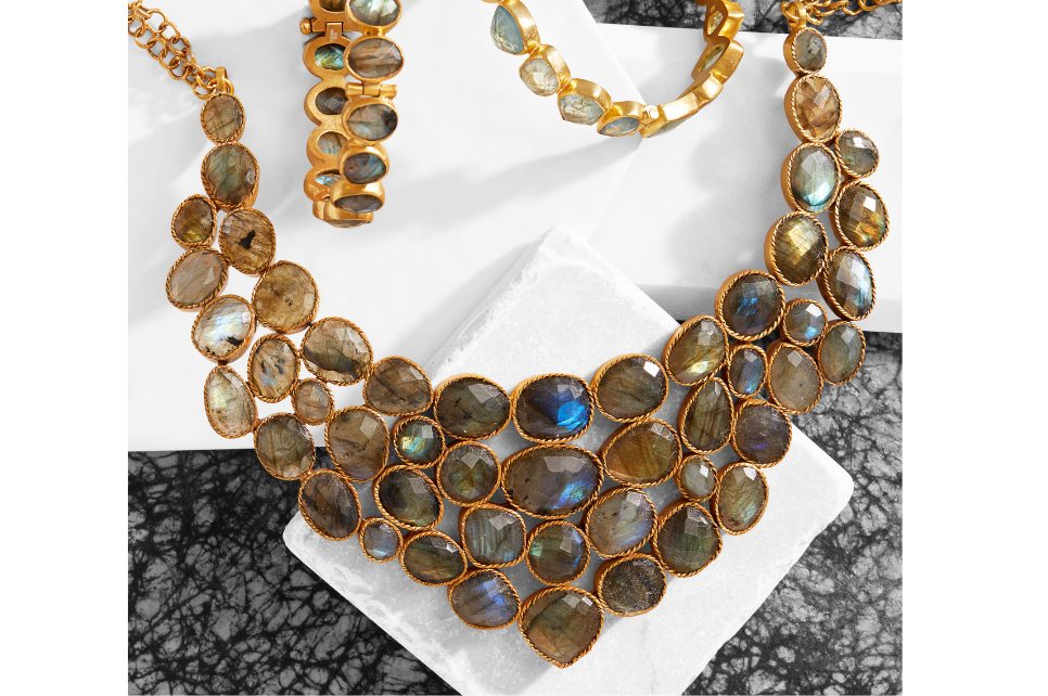 Silver bib deals statement necklace