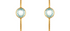 Blue Topaz Gem Set Hoop Earrings