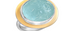 Silver & Gold Carved Aquamarine Ring