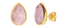 Carved Pink Tourmaline Stud Earrings