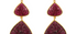 Carved Pink Tourmaline Double Drop Earrings