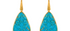 Carved Iranian Turquoise Earrings