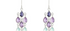 Cascade Iolite, Amethyst & Chalcedony Silver Earrings