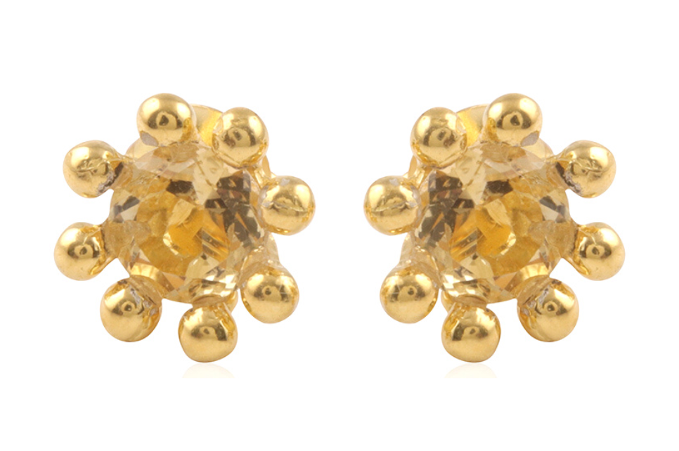 Cosima Citrine Stud Earrings