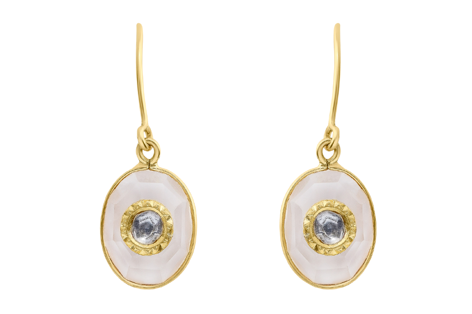 Jadau Crystal  & Diamond Earrings