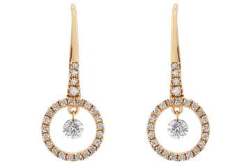Dancing Diamond & Fine Gold Earrings