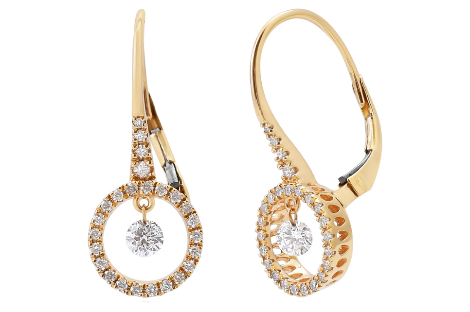 Dancing Diamond & Fine Gold Earrings