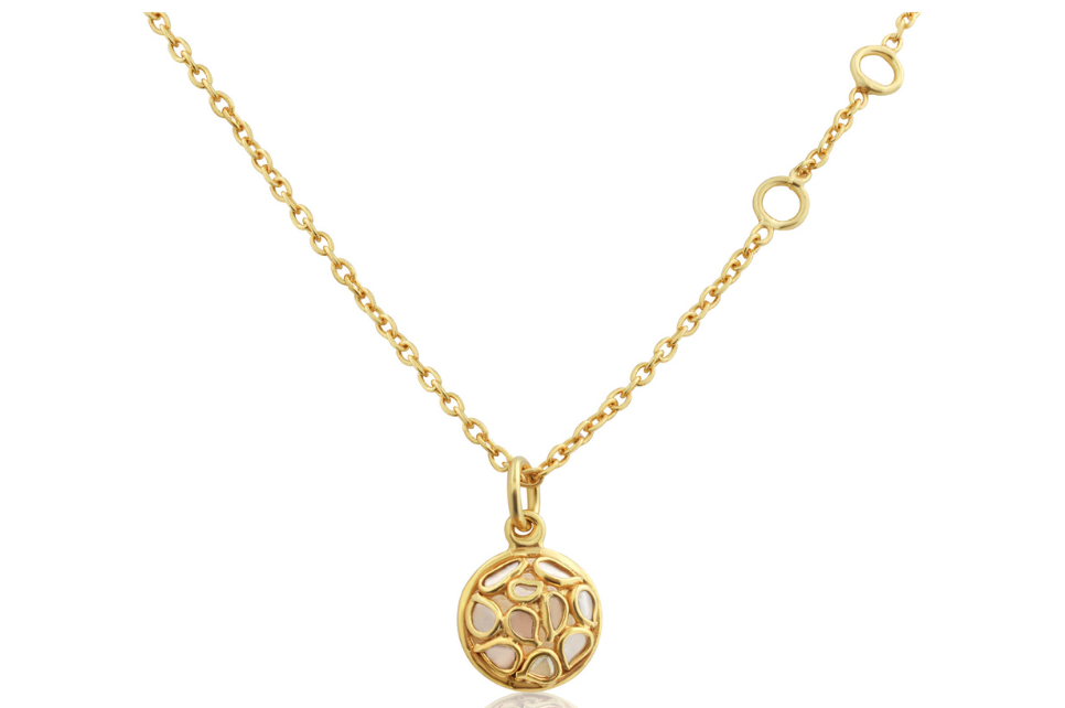 Delhi Diamond Disc Pendant Necklace