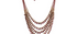 Diva Garnet Five Line Beaded Necklace