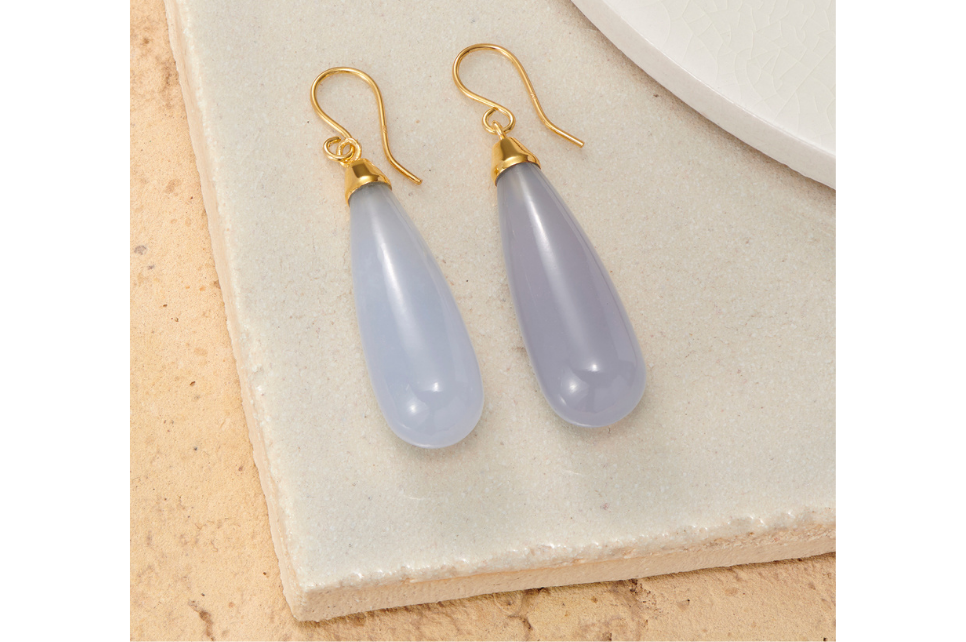 Chalcedony Gemstone Earrings