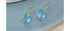 Elisa Blue Topaz Cushion Shape Earrings
