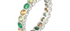 Emerald, Peridot & Citrine Silver Eternity Ring