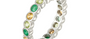 Emerald, Peridot & Citrine Silver Eternity Ring