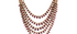 Diva Garnet Five Line Beaded Necklace