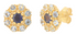 Flora Iolite & Blue Topaz Stud Earrings