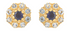 Flora Iolite & Blue Topaz Stud Earrings