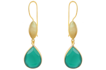 Freya Green Onyx Earrings