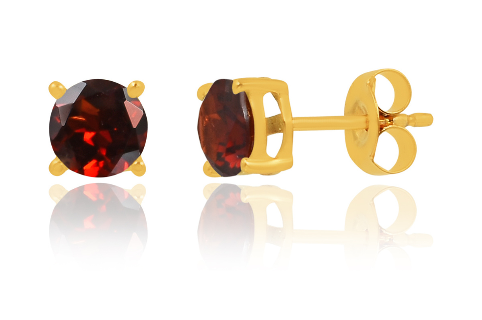 Candy Garnet Stud Earrings