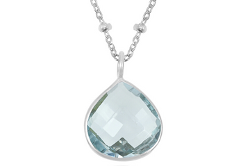 Grace Blue Topaz Silver Pendant Necklace