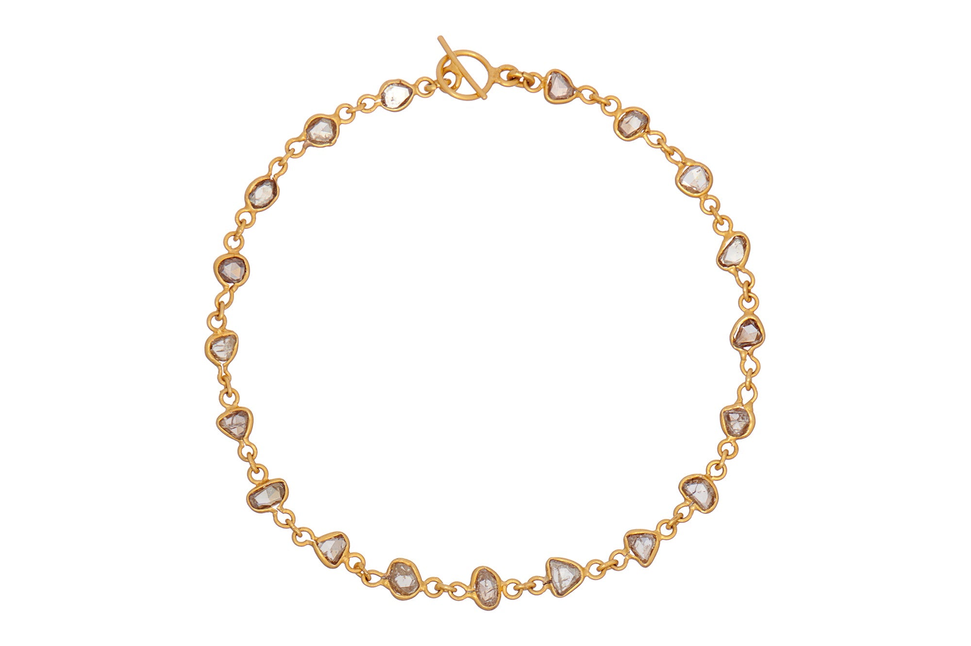 Grey Diamond Fine Gold Chain Bracelet