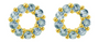 Halo Blue Topaz Stud Earrings