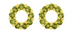 Halo Peridot Stud Earrings