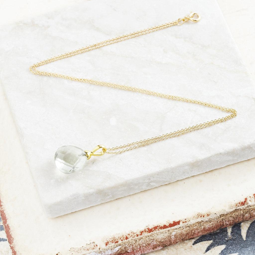 Hera Green Amethyst Pendant Necklace