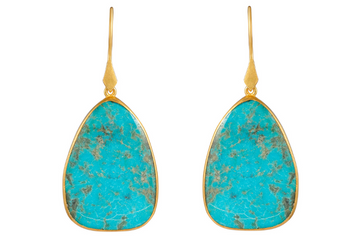 Iranian Turquoise Gemstone Earrings