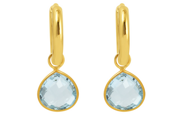 Ithaca Blue Topaz Hoops