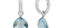 Ithaca Blue Topaz Silver Hoops