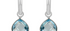 Ithaca Blue Topaz Silver Hoops