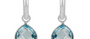 Ithaca Blue Topaz Silver Hoops