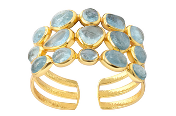 Kelly Aquamarine Cuff Bracelet