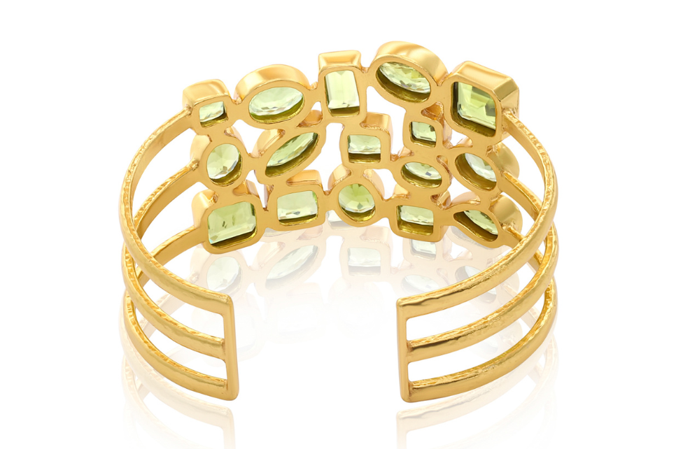 Kelly Peridot Cuff Bracelet