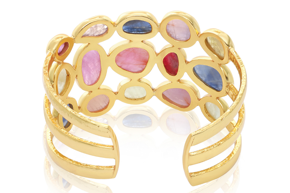 Kelly Multicolour Sapphire Cuff Bracelet