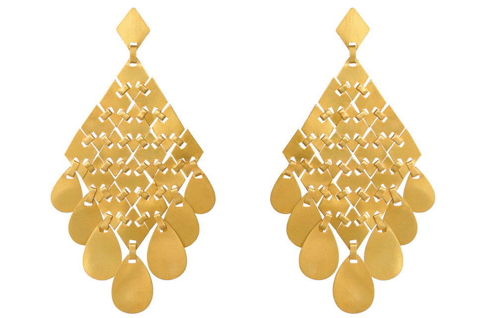 Kite Articulated Fine Gold Earrings