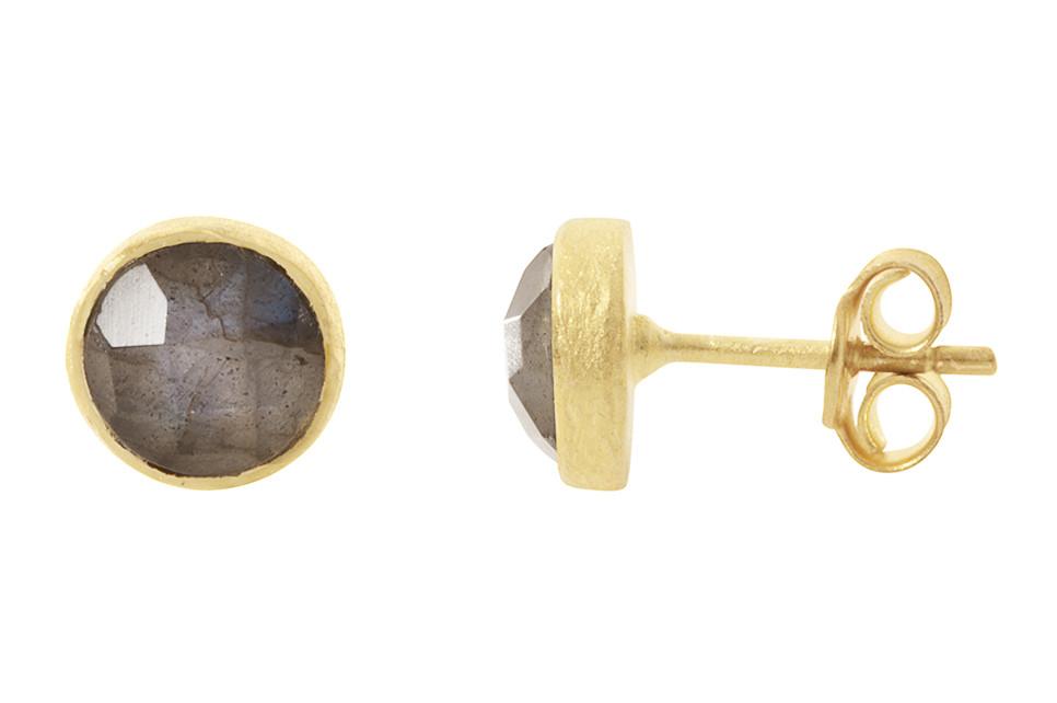 Cupcake Labradorite Stud Earrings