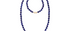 Long Lapis Lazuli Knotted Bead Necklace 