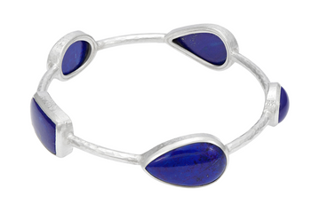 Lapis Lazuli Limited Edition Silver Bangle