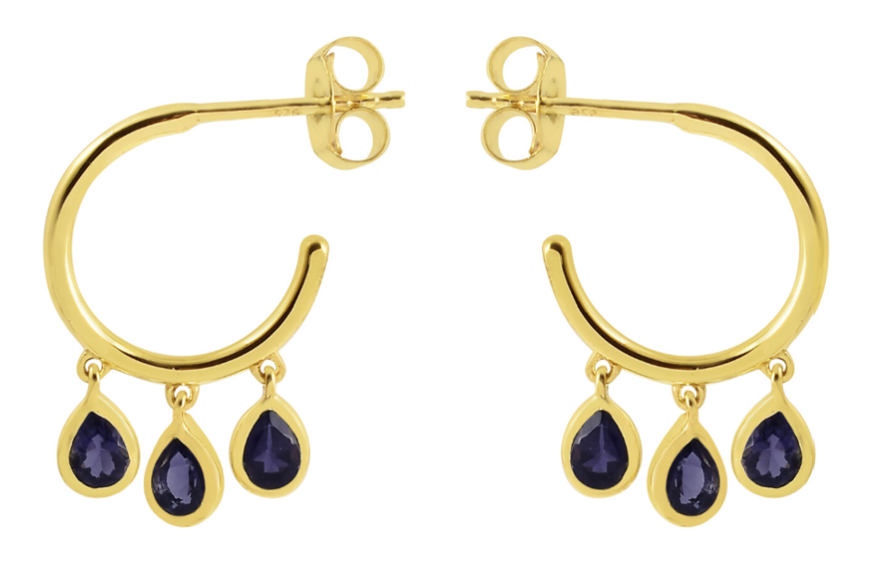 Lola Iolite Hoop Earrings