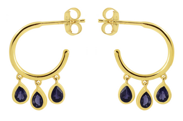 Lola Iolite Hoop Earrings