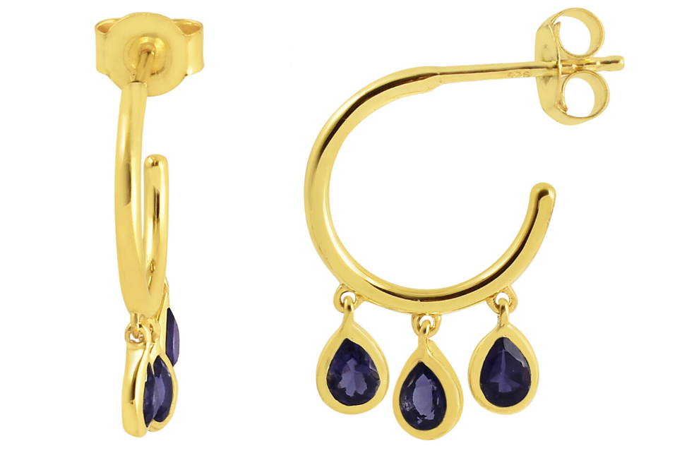 Lola Iolite Hoop Earrings