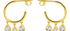 Lola White Topaz Hoop Earrings