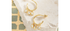 Lola White Topaz Hoop Earrings