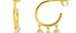 Lola White Topaz Hoop Earrings