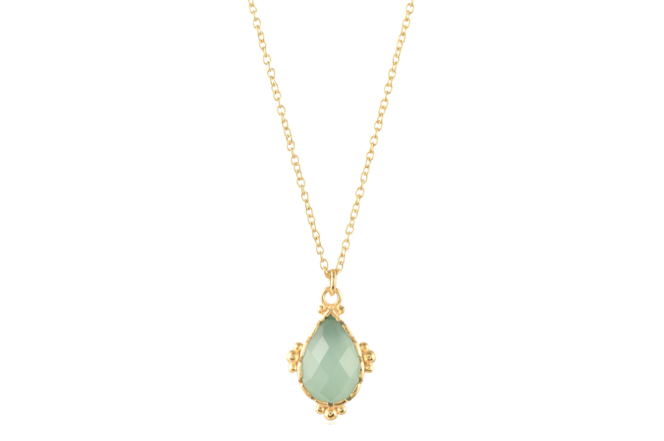 Lyra Chalcedony Pendant Necklace